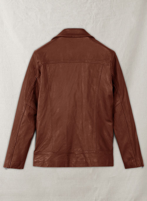 Dauntless Tan Biker Leather Jacket - Click Image to Close