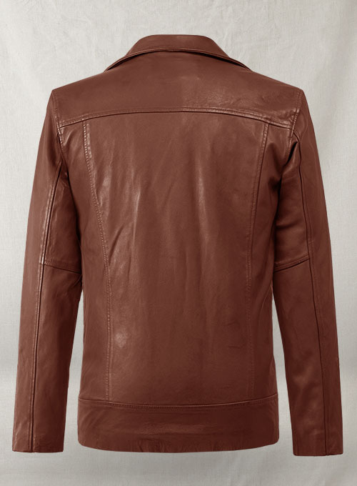 Dauntless Tan Biker Leather Jacket - Click Image to Close