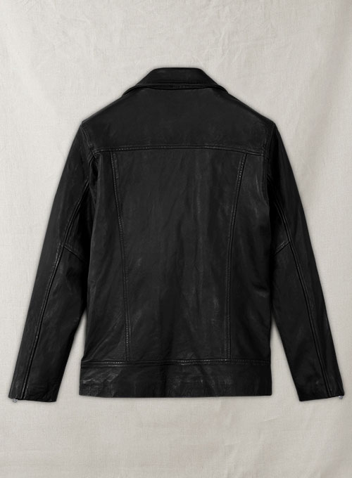 Dauntless Black Biker Leather Jacket - Click Image to Close
