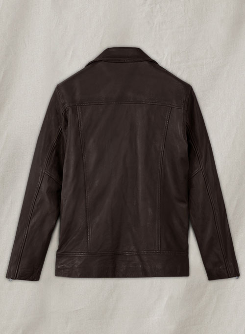 Dauntless Brown Biker Leather Jacket - Click Image to Close