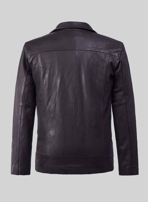 Dauntless Purple Biker Leather Jacket - Click Image to Close
