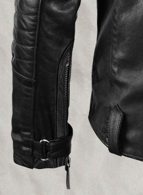 Thick Goat Black Washed & Wax David Leather Jacket - Click Image to Close