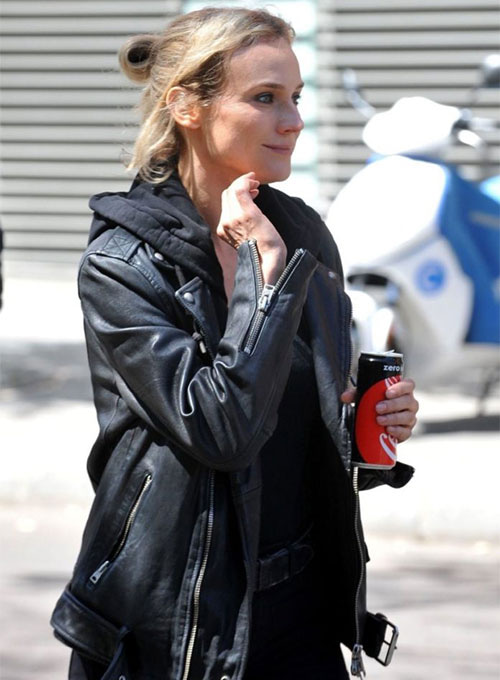 Diane Kruger Leather Jacket