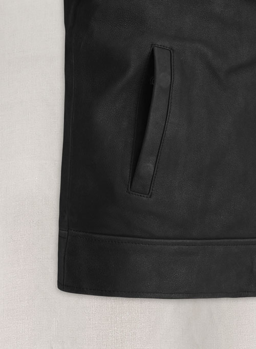 Distressed Black Jason Bateman Leather Jacket - Click Image to Close