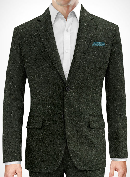 Dark Olive Flecks Donegal Tweed Jacket : Made To Measure Custom Jeans ...