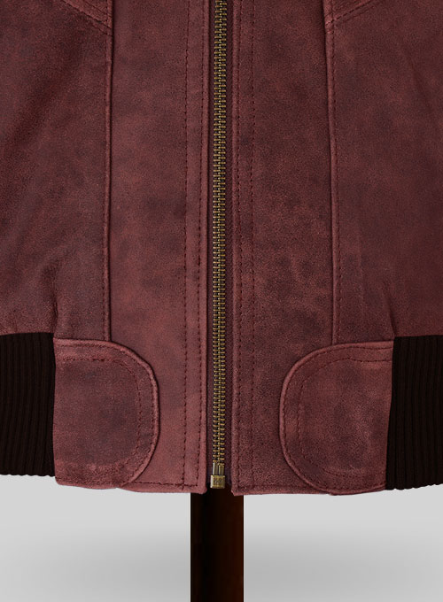 Dark Vintage Red Leather Biker Vest # 314 - Click Image to Close