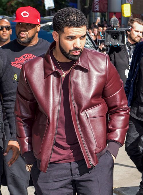 Drake Graham Toronto Film Festival Leather Jacket - Click Image to Close