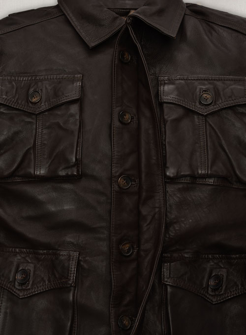 Dark Brown Jensen Ross Supernatural Season 7 Leather Jacket