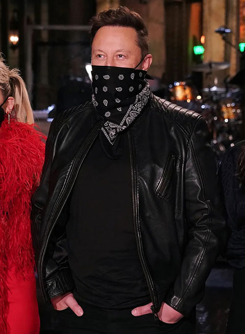 Elon Musk Leather Jacket #1 - Click Image to Close