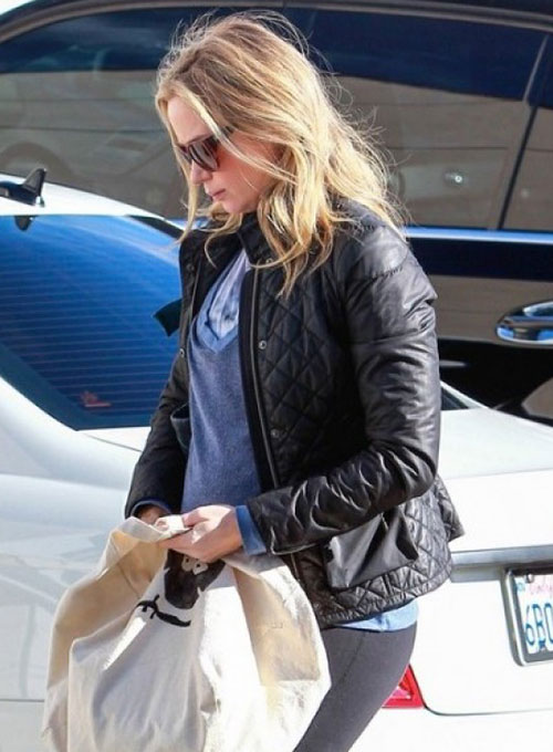 Emily Blunt Leather Jacket - Click Image to Close