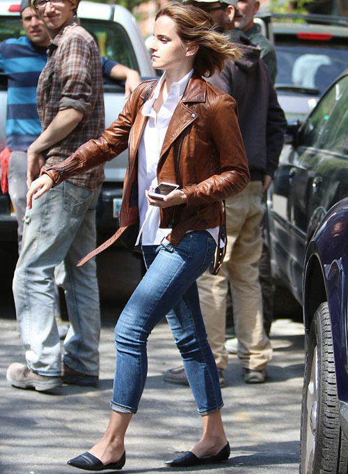 Emma Watson Leather Jacket - Click Image to Close