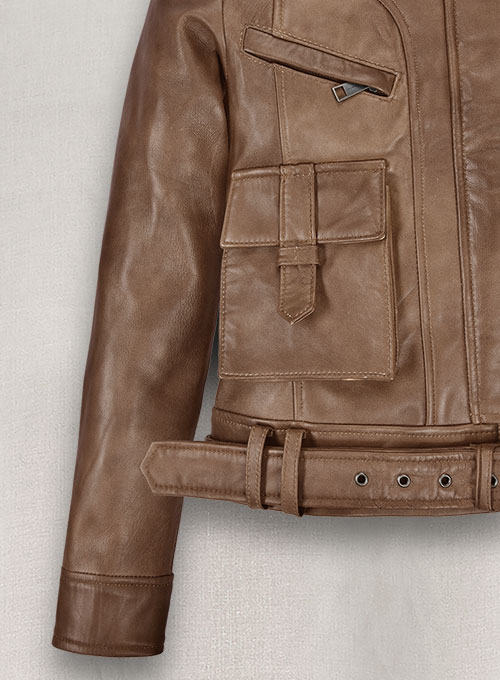 Espanol Timber Brown Leather Jacket #517 - Click Image to Close