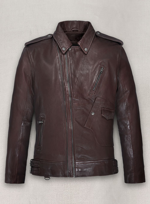 Falcon Burgundy Rider Leather Jacket