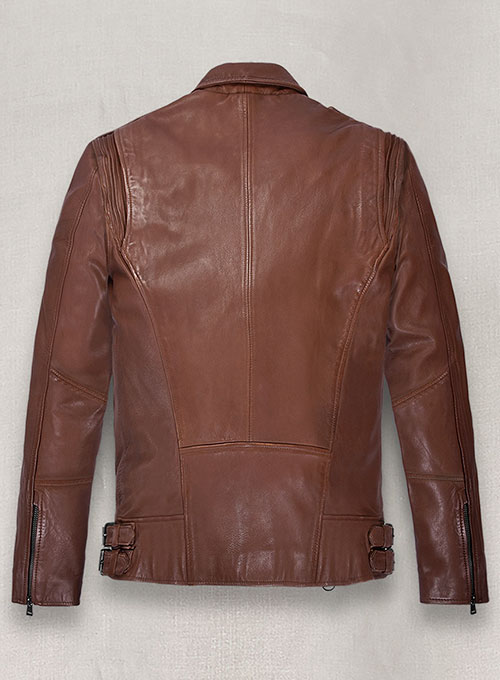 Falcon Tan Rider Leather Jacket - Click Image to Close