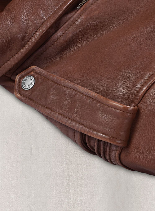 Falcon Tan Rider Leather Jacket - Click Image to Close