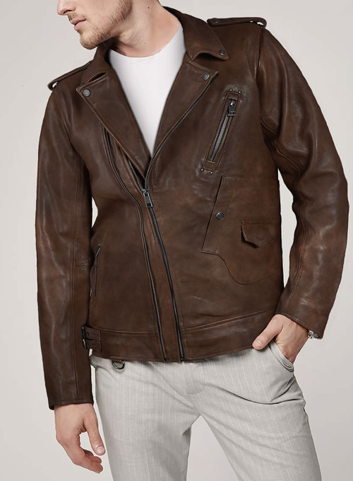 Falcon Spanish Brown Rider Leather Jacket