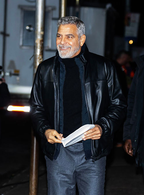 George Clooney Leather jacket - Click Image to Close