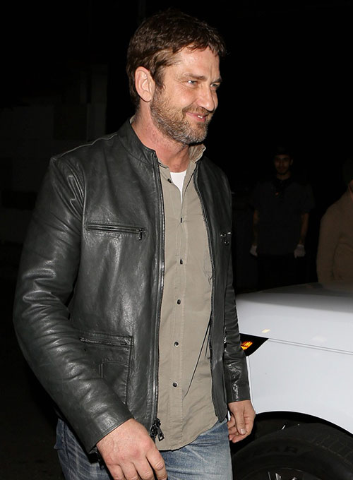 Gerard Butler Leather Jacket #3 - Click Image to Close