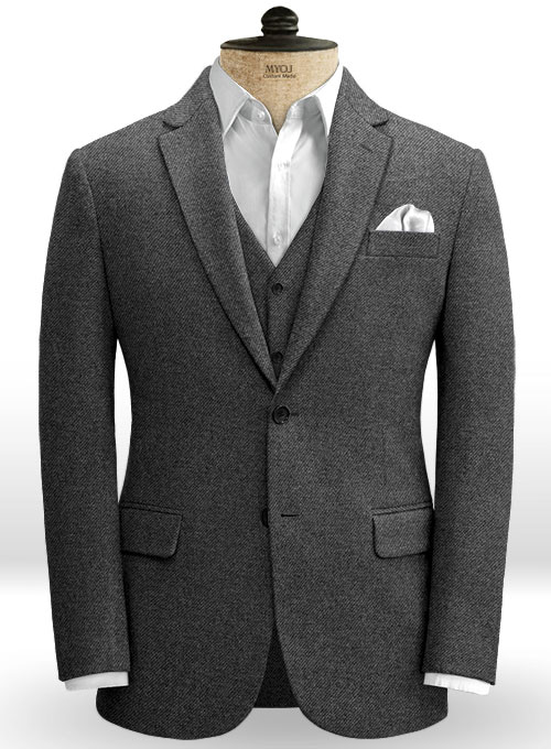 Gray Denim Tweed Jacket