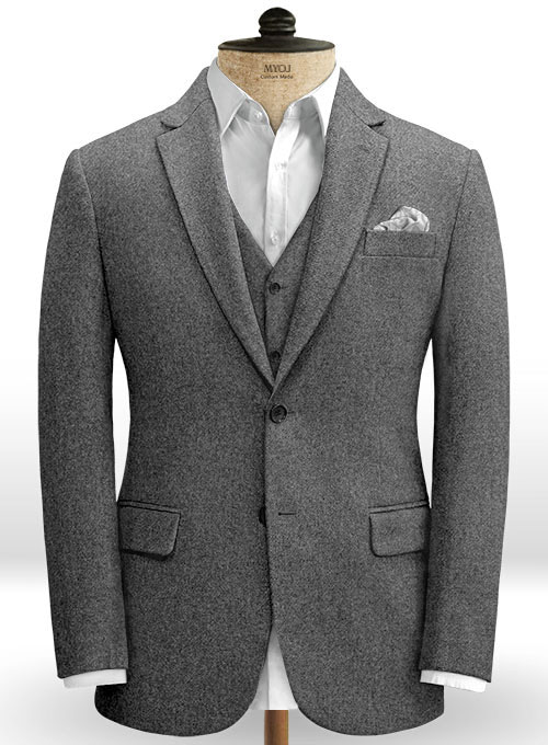 Gray Heavy Tweed Jacket