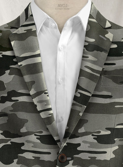 Gray Stretch Camo Jacket - Click Image to Close