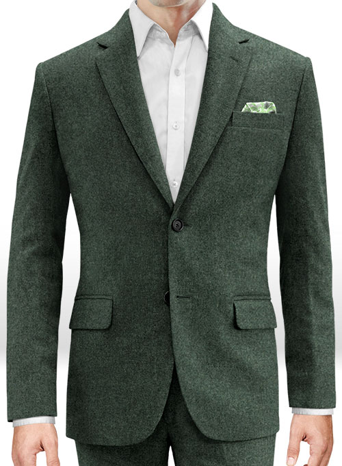 Green Heavy Tweed Jacket - Click Image to Close