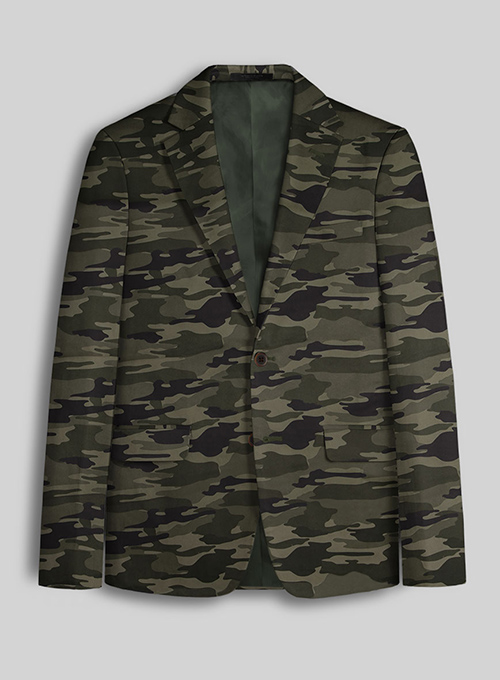 Green Stretch Camo Jacket