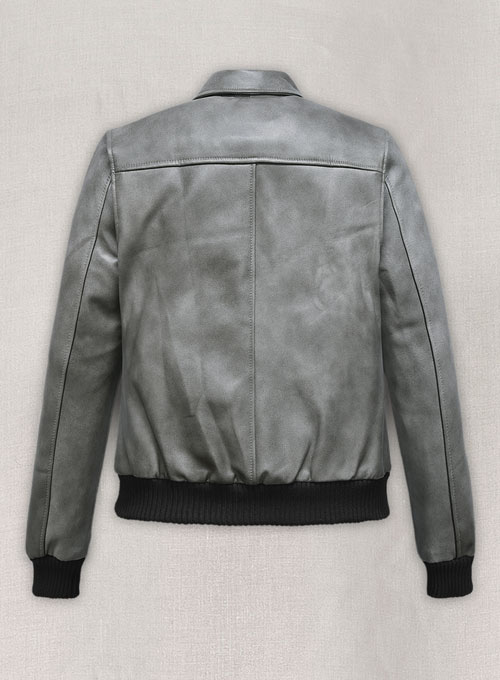 Harbor Gray Kendall Jenner Leather Jacket # 1