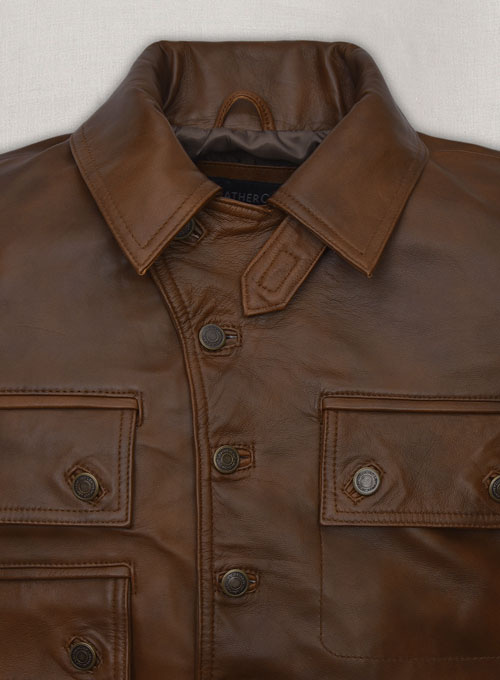 Harris Dickinson The Kingsman Leather Jacket