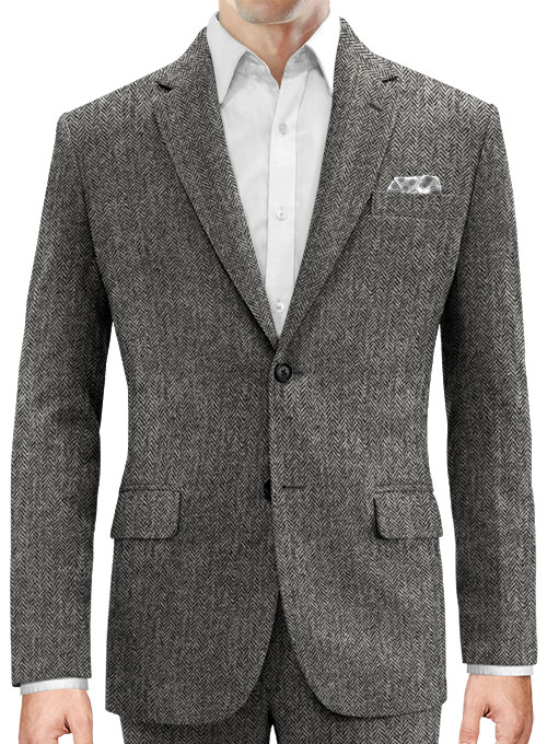 Harris Tweed Gray Herringbone Jacket