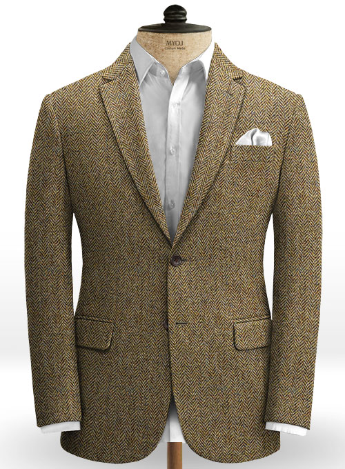 Harris Tweed Hebridean Brown Herringbone Jacket
