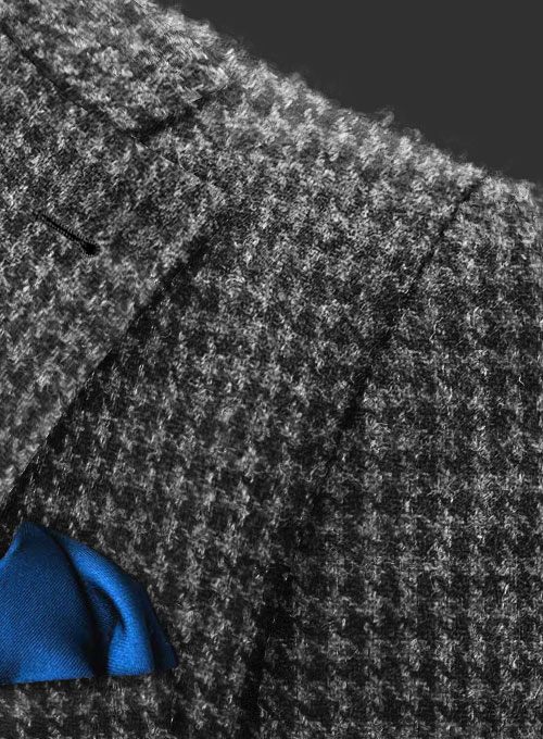 Harris Tweed Houndstooth Dark Gray Jacket