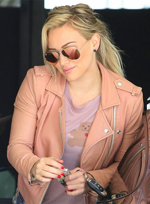 Hilary Duff Leather Jacket #2 - Click Image to Close