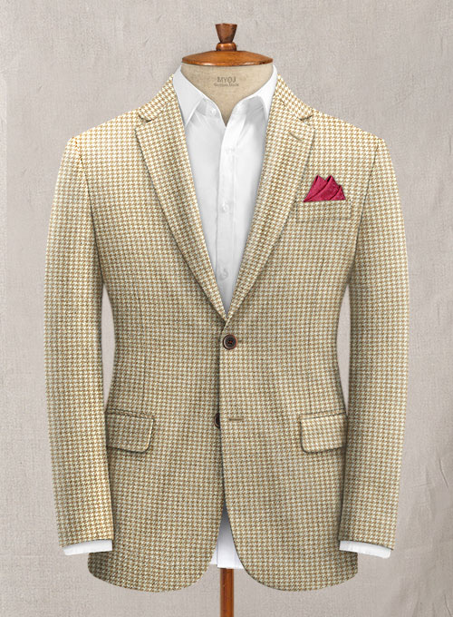 Houndstooth Beige Tweed Jacket