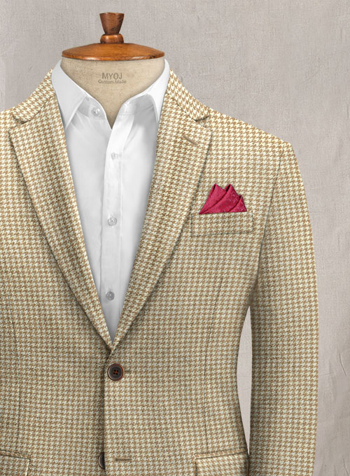 Houndstooth Beige Tweed Jacket