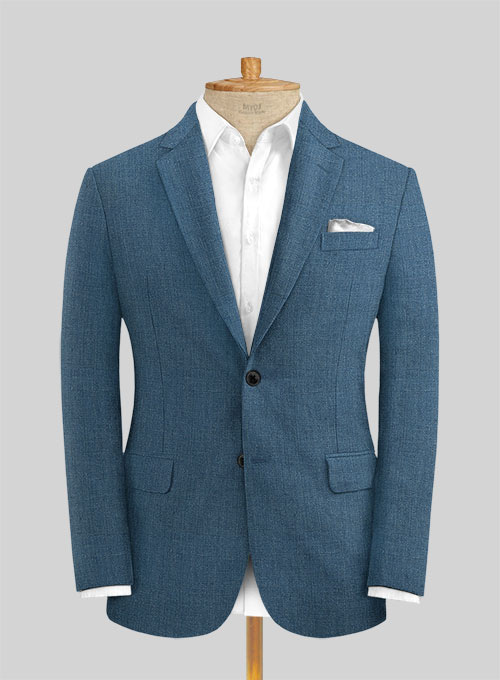 Indigo Blue Pure Linen Jacket