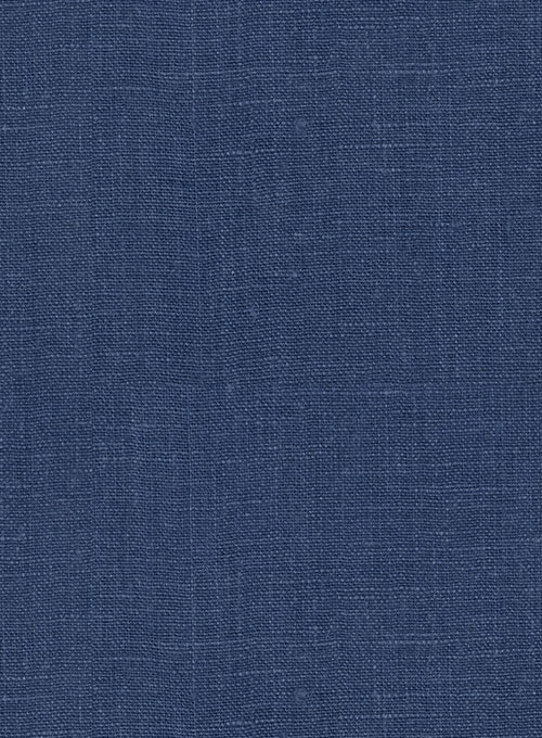 Indigo Blue Pure Linen Jacket