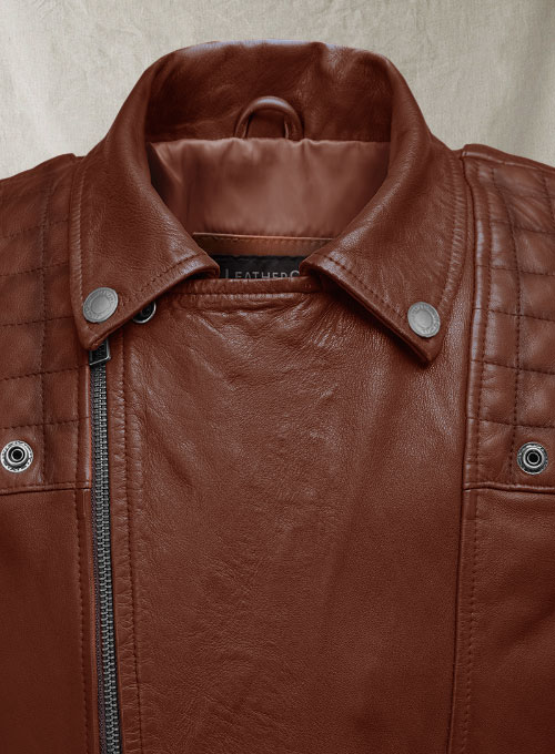 Ironwood Tan Biker Leather Jacket - Click Image to Close