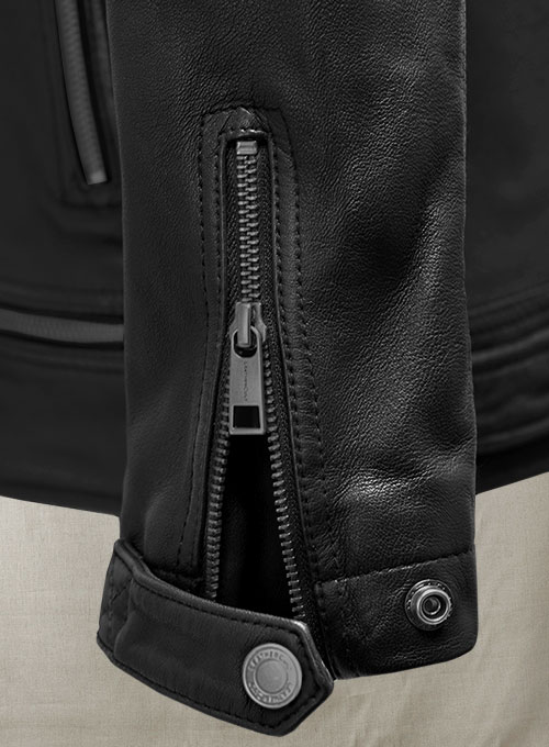 Ironwood Black Biker Leather Jacket - Click Image to Close