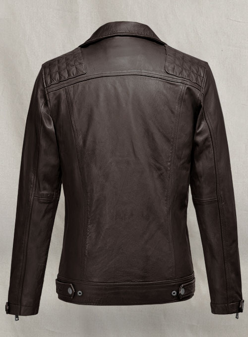 Ironwood Brown Biker Leather Jacket - Click Image to Close