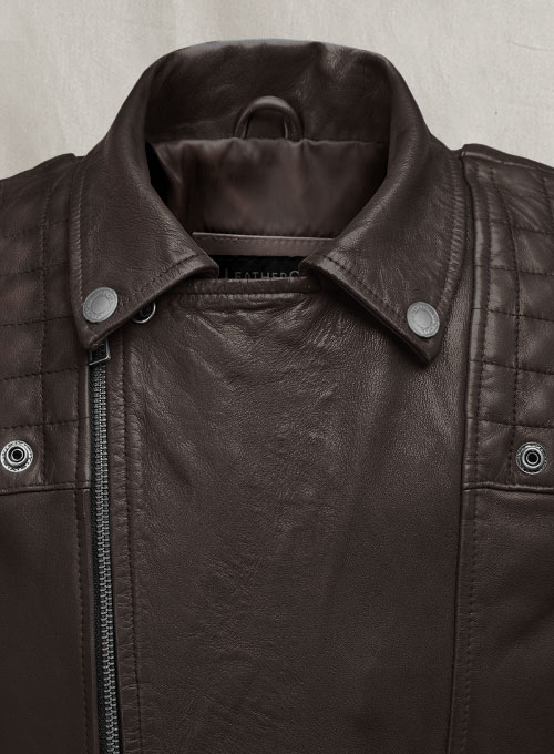 Ironwood Brown Biker Leather Jacket - Click Image to Close