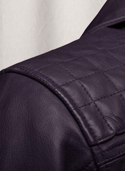 Ironwood Purple Biker Leather Jacket - Click Image to Close