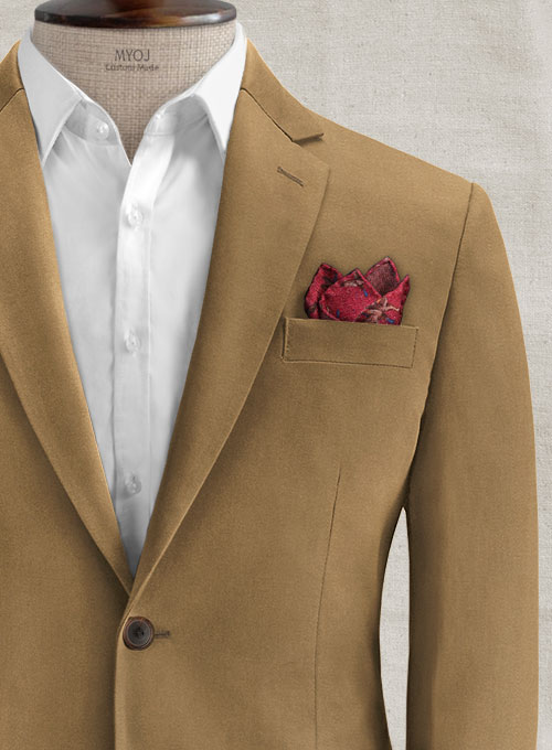 Italian Brushed Cotton Tan Jacket