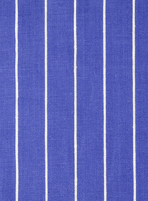 Italian Blue Stripe Linen Jacket