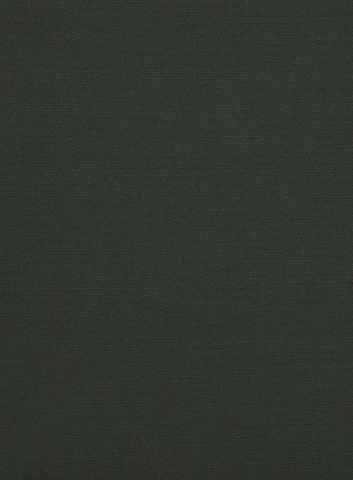 Italian Dark Olive Cotton Stretch Jacket - Click Image to Close