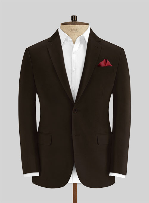 Italian Dark Brown Cotton Stretch Jacket