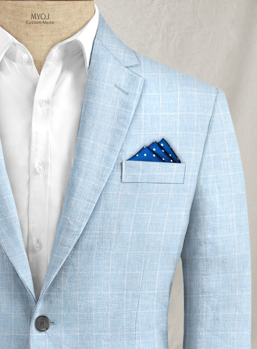 Italian Linen Lusso Blue Jacket