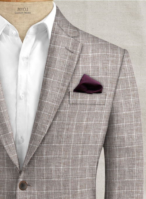 Italian Linen Lusso Brown Jacket - Click Image to Close