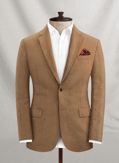 Italian Linen Mocha Brown Jacket : Made To Measure Custom Jeans For Men ...