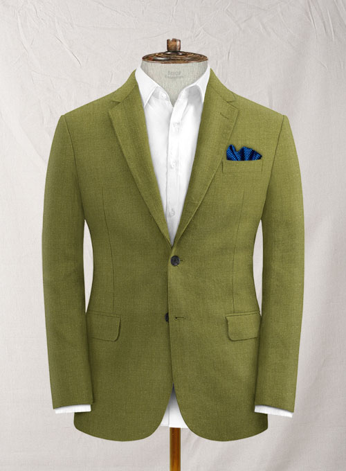 Italian Linen Moss Green Jacket
